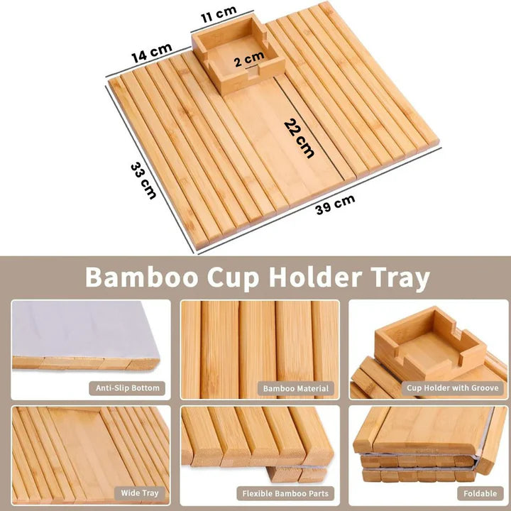 Bamboo Couch Armrest Table