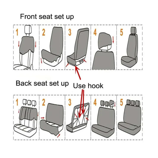 9 Pcs Universal Fit Durable Car Seat