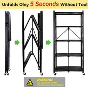 Tier Storage Shelves Foldable Storage Shelf Rack Storage Shelving On Wheels For Kitchen