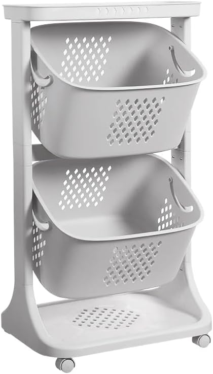Trolley Vegetable Fruit Storage Rack with Wheels