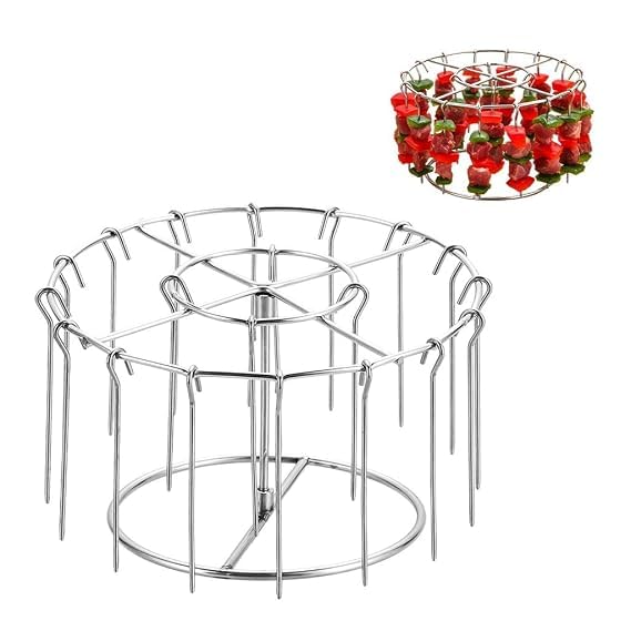 24-Skewer Air Fryer Kebab Rack 🍢🔥