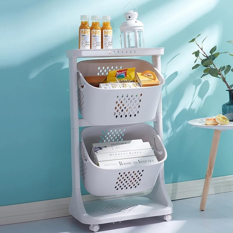 Trolley Vegetable Fruit Storage Rack with Wheels