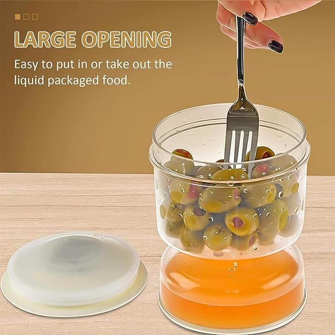Food Container with Strainer Flip Airtight Lid