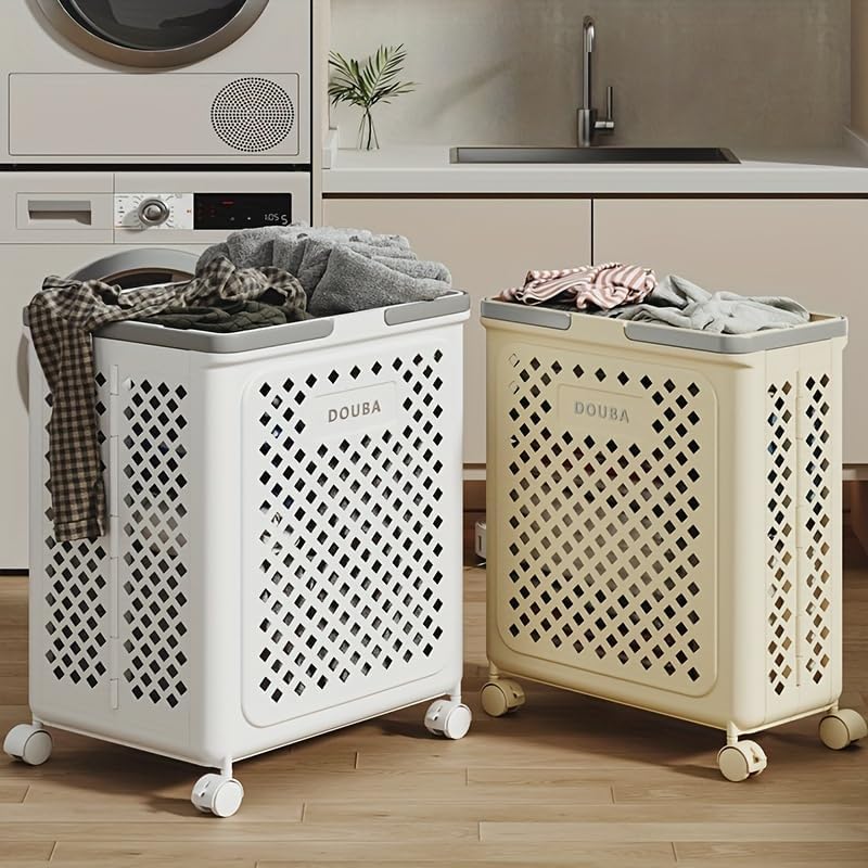 Foldable Rolling Laundry Basket