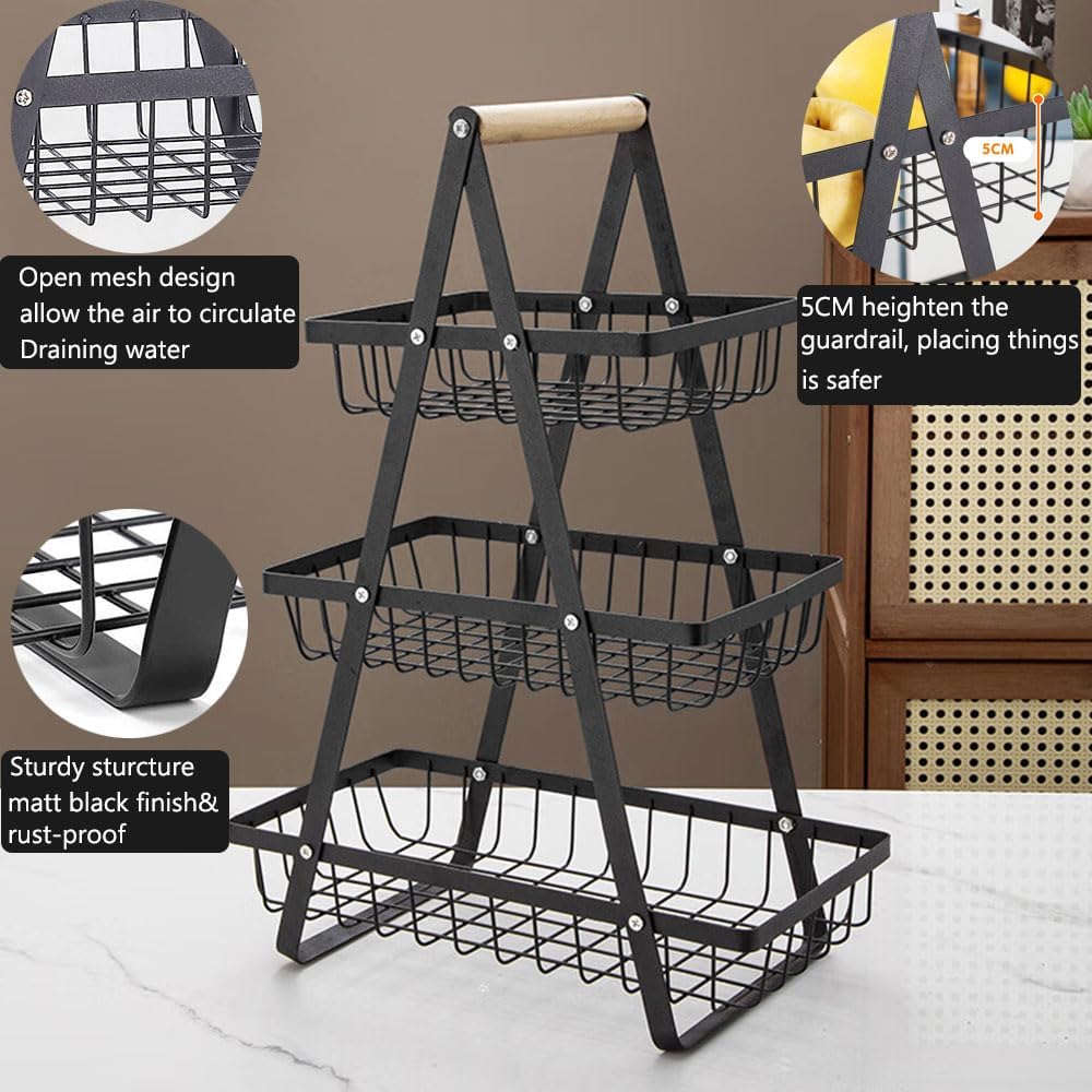 3 Tier Iron Storage Basket
