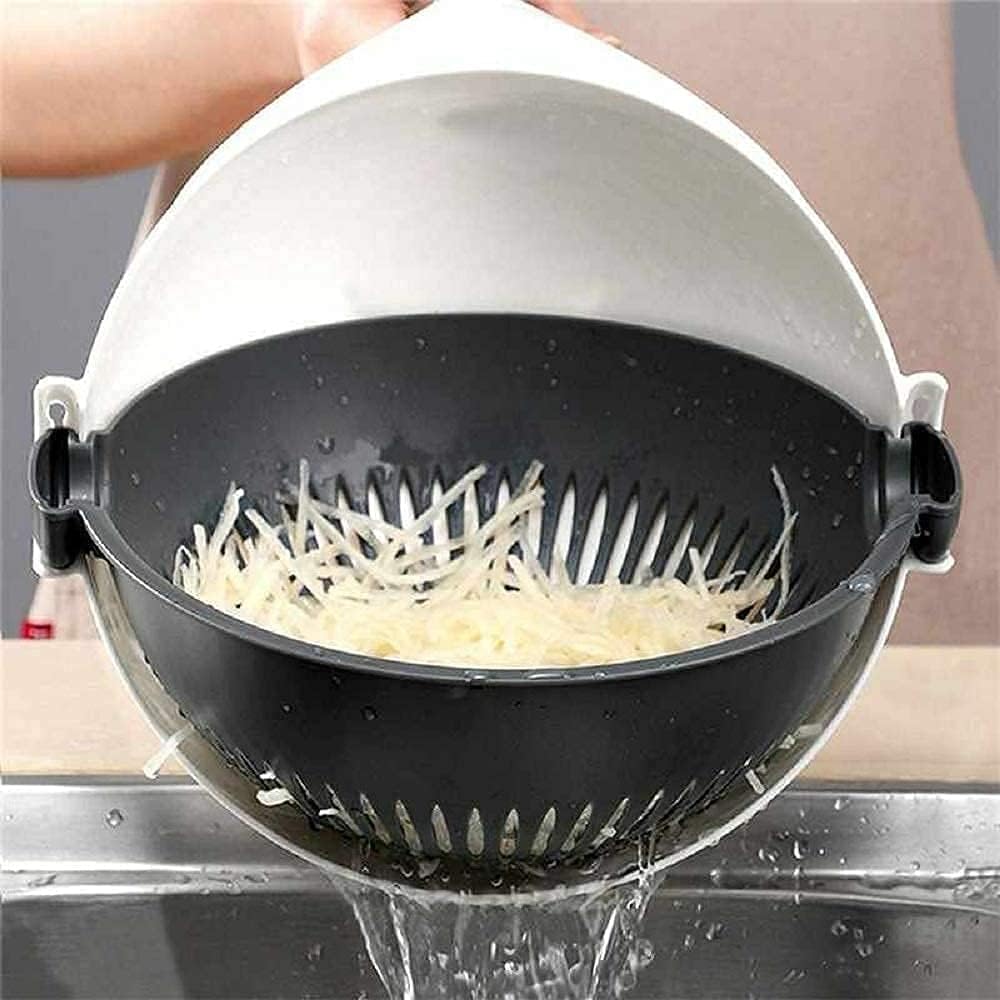 9 in 1 Magic Multifuctional Rotate Vegetable Cutter Basket