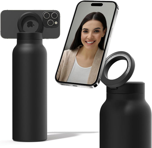 Stainless Steel Magnetic Vacuum Flask with Phone Holder