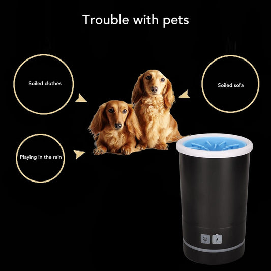Dog Pet Foot Cleaner Rechargeable Soft Brushes for Small & Medium Dogs