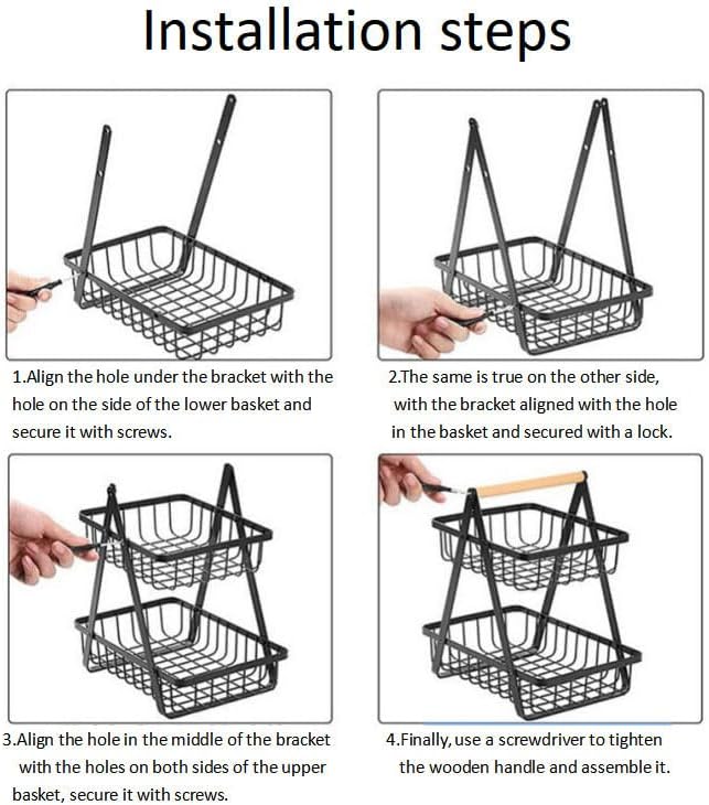 3 Tier Iron Storage Basket