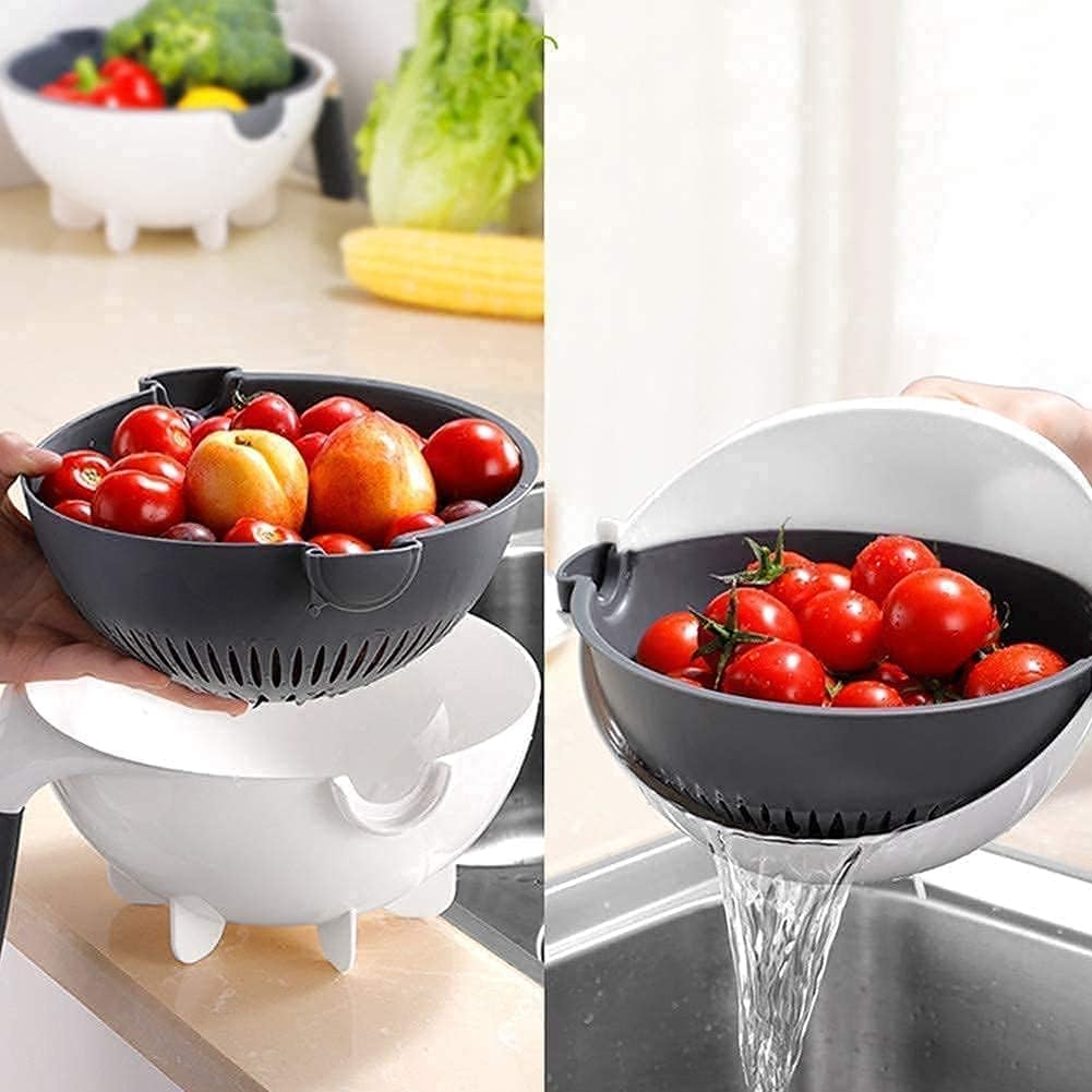 9 in 1 Magic Multifuctional Rotate Vegetable Cutter Basket