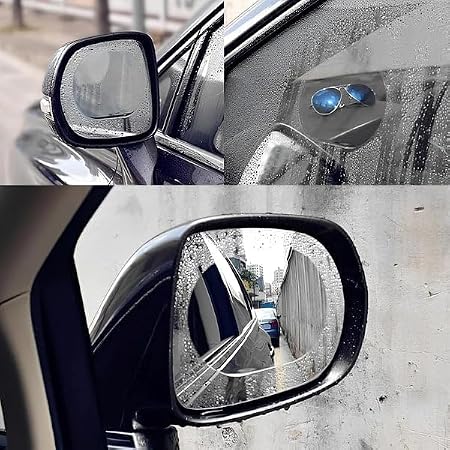 Waterproof Anti Fog Film Rain Proof Car Mirror for All Vehicles - Set of 2