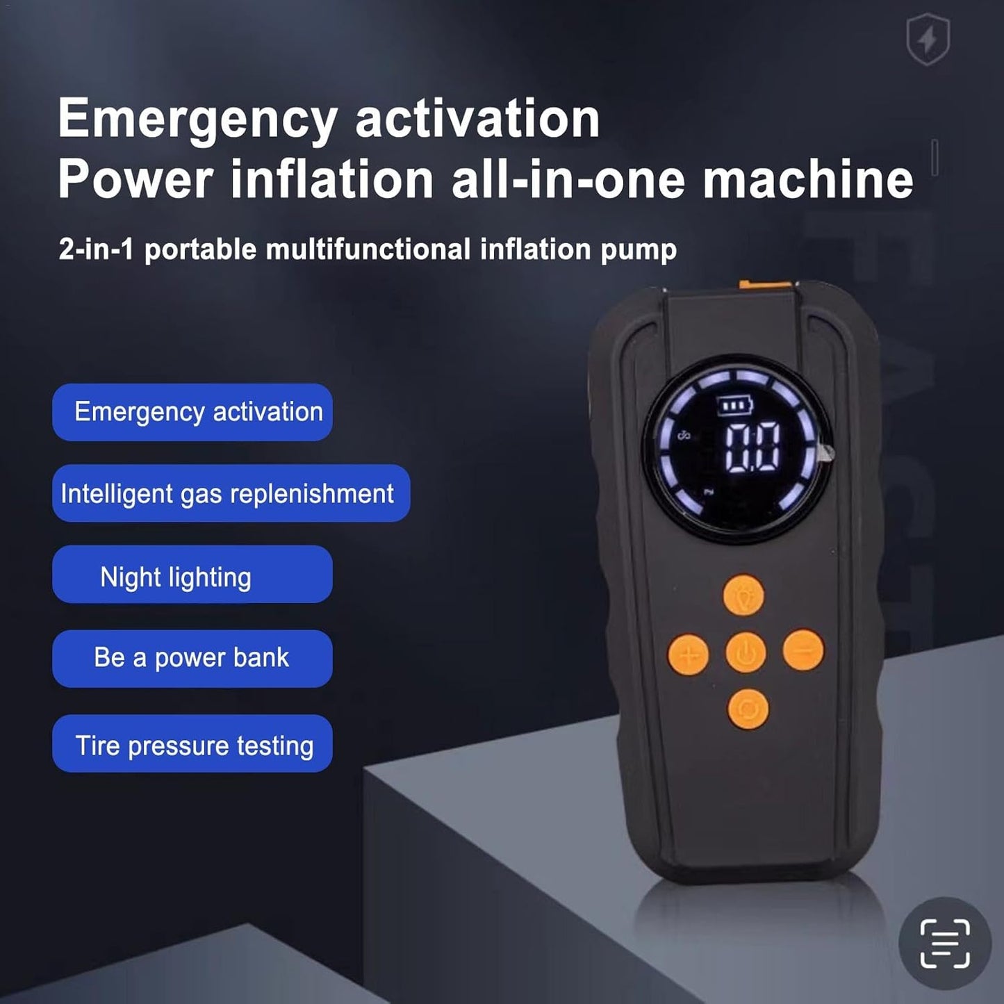 Inflatable Car Pump Jump Starter