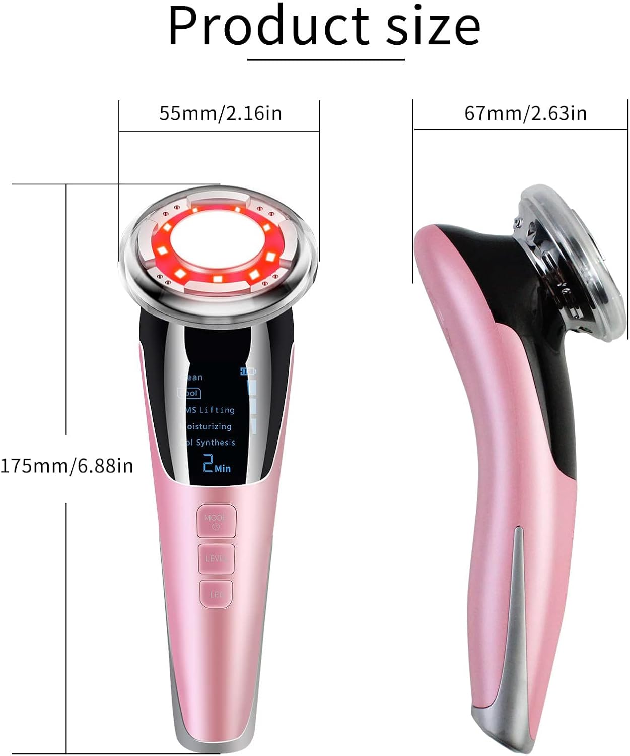 6-in-1 Facial Beauty Massager – LED EMS Skin Tightening Device ✨💖