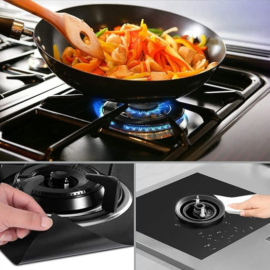 6PCS Gas Stove Protector Liners – Reusable Heat Resistant Pads
