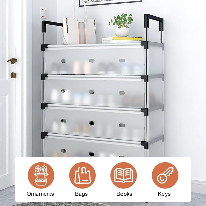 7-Tier Dustproof Shoe Rack – Space-Saving Storage Cabinet 👟✨