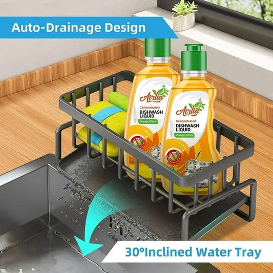 Adjustable Stainless Steel Dish Rack for Sponge