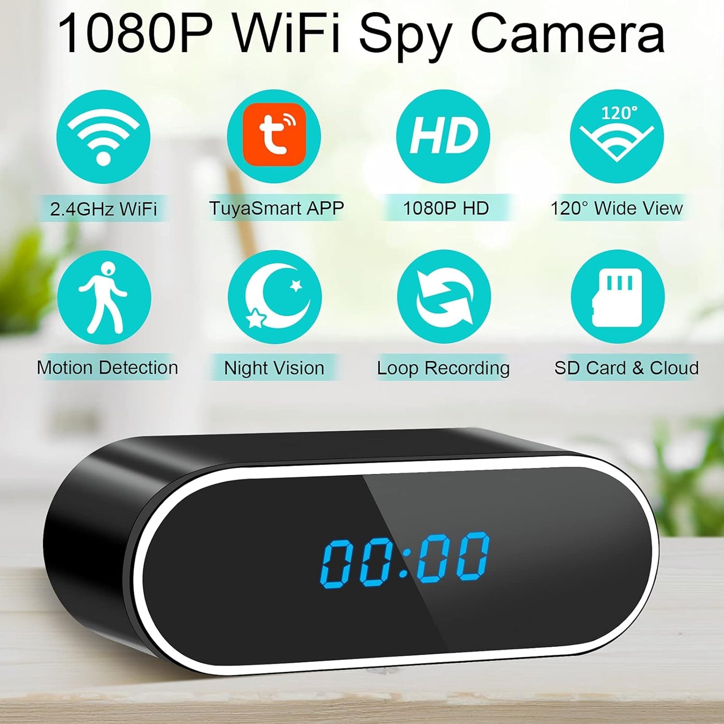 Spy Wifi Clock Hidden Camera