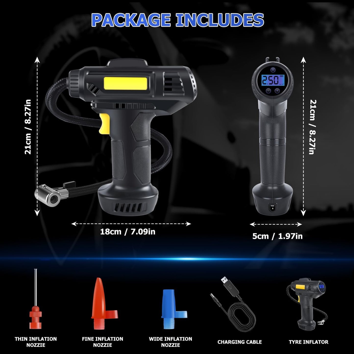 Tyre Inflator Pump Car Air