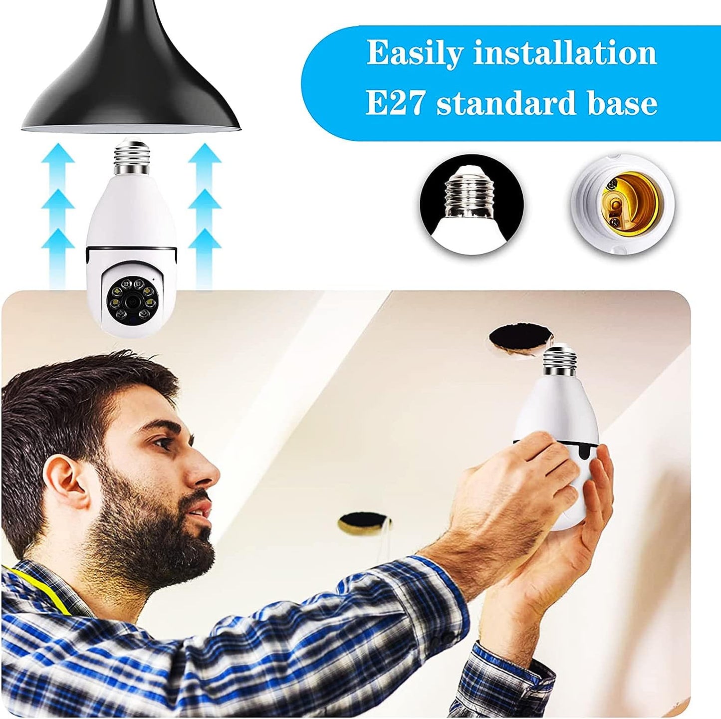 Dome Surveillance HD Night Vision Socket Camera