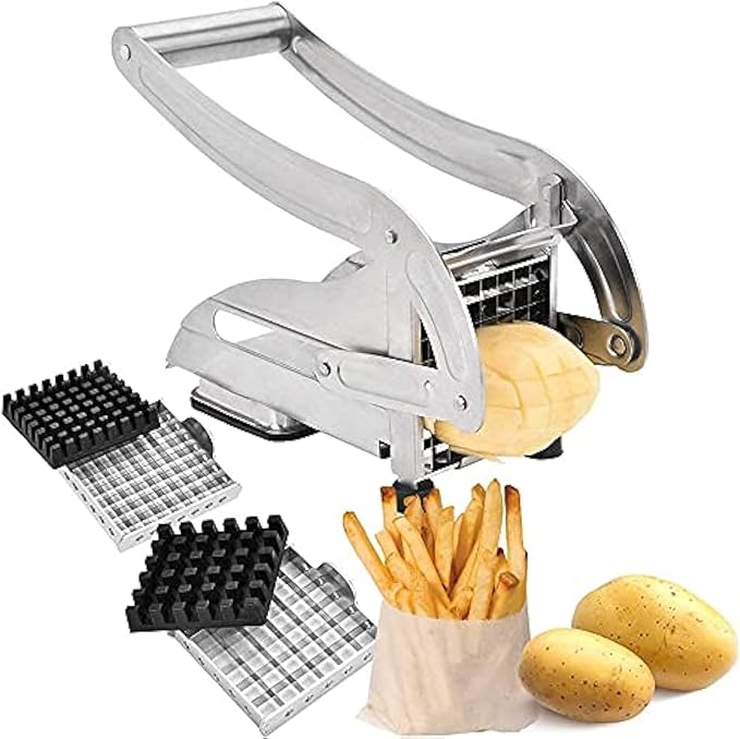 Potato Chipper & French Fry Cutter – Stainless Steel Slicer
