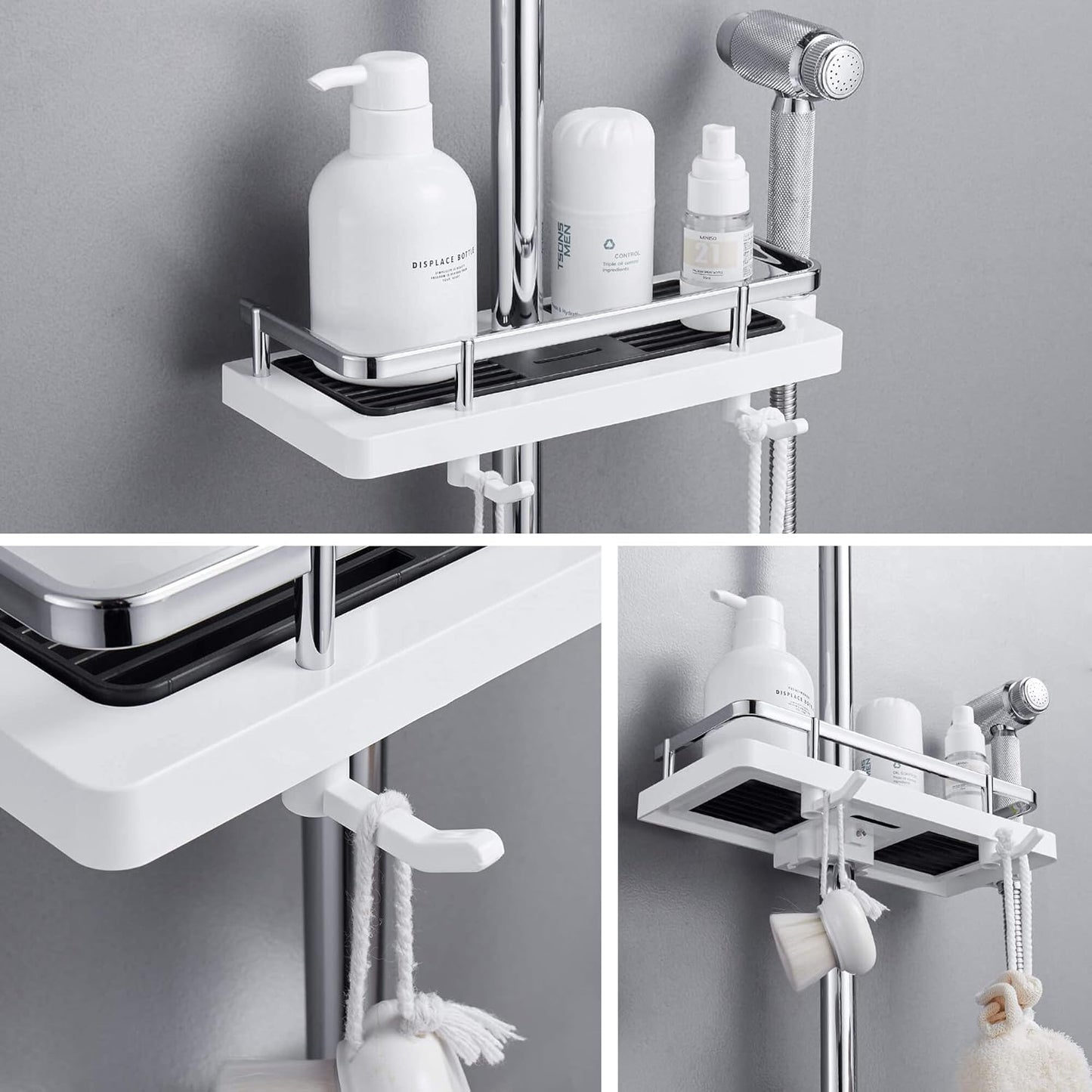 Hoomtaook Shower Rack for Shower Rod