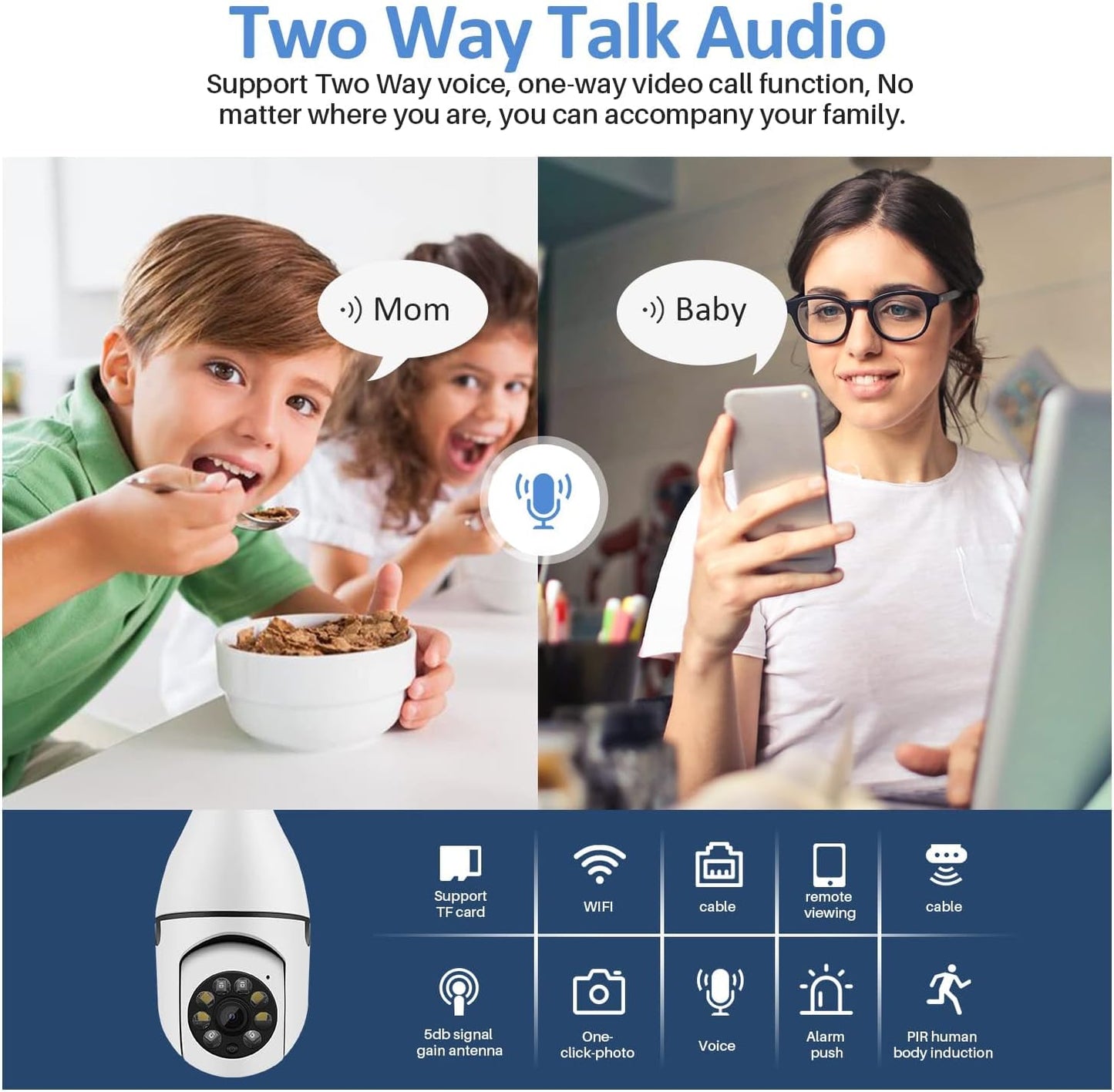 Dome Surveillance HD Night Vision Socket Camera
