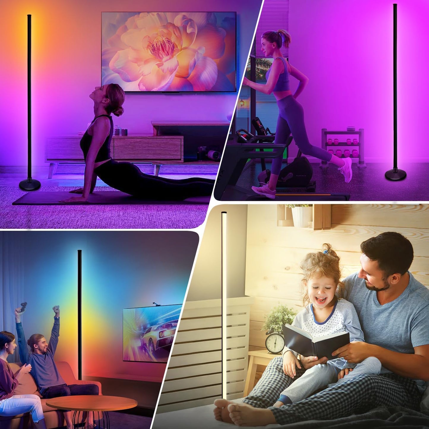 Smart RGB LED Corner Lamp with App and Remote Control