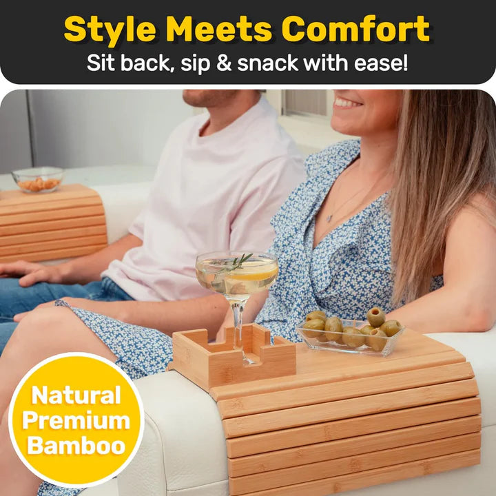 Bamboo Couch Armrest Table