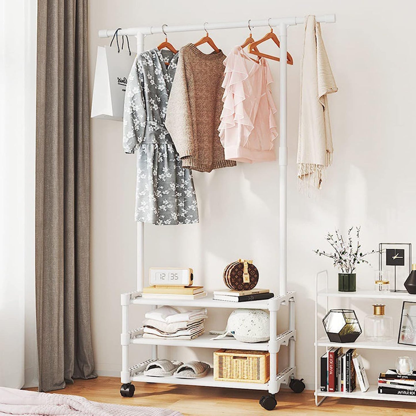 Clothes Rack with Shoe Shelves
