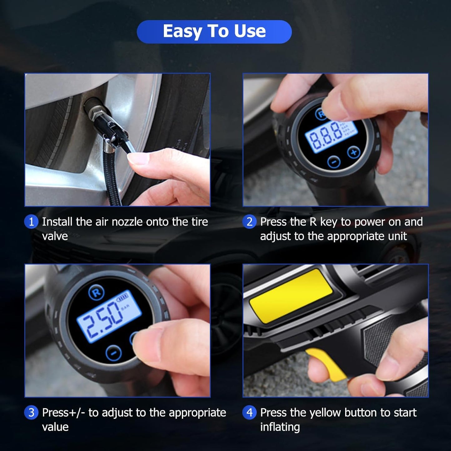Tyre Inflator Pump Car Air
