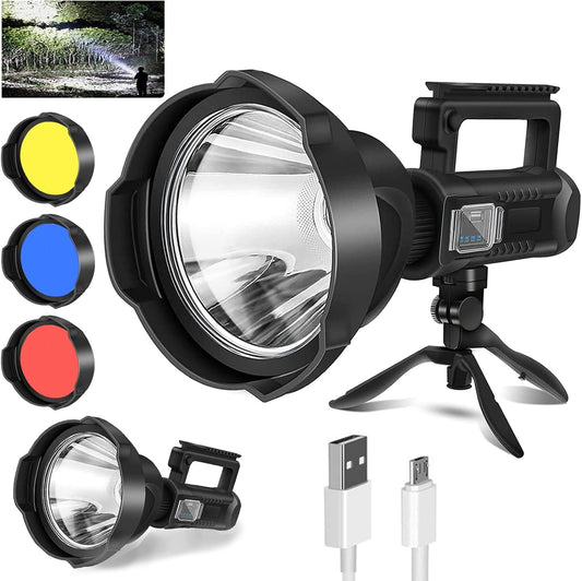 High-Power Handheld Flashlight with Tripod