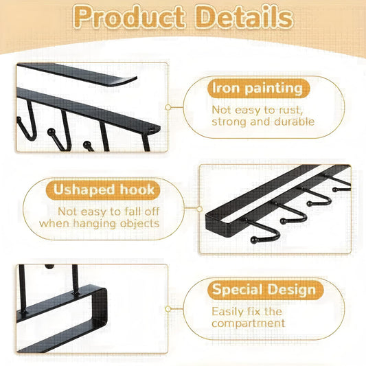Hook Storage Rack Cabinet Metal Frame
