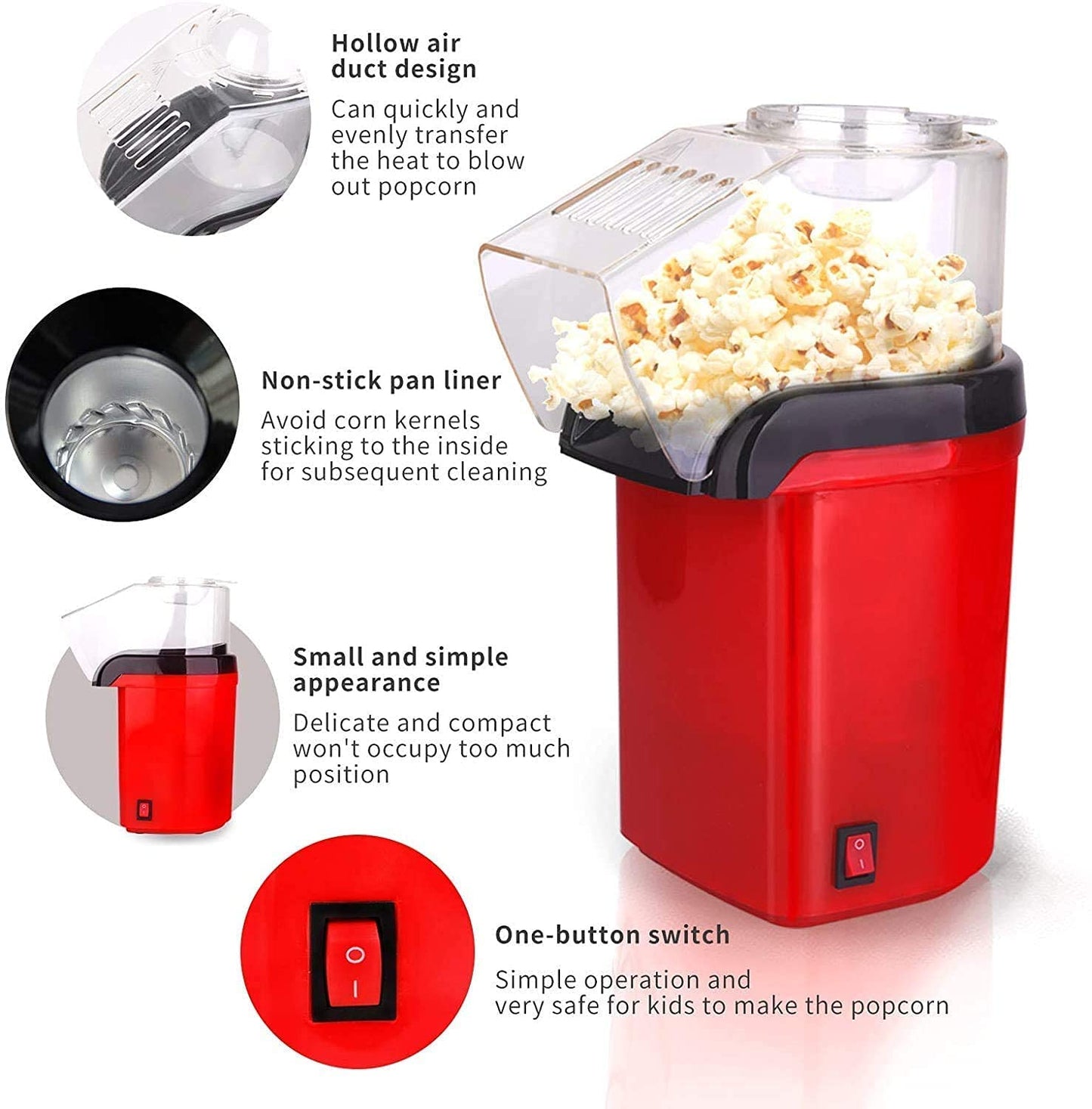 Popcorn Popper Electric Machine Snack Maker
