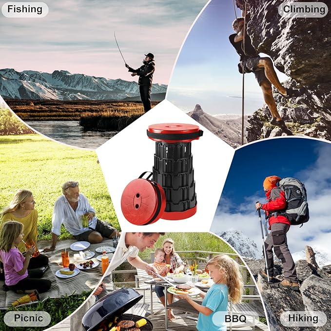 Portable Folding Stool โ Adjustable Telescopic Seat ๐ดโจ