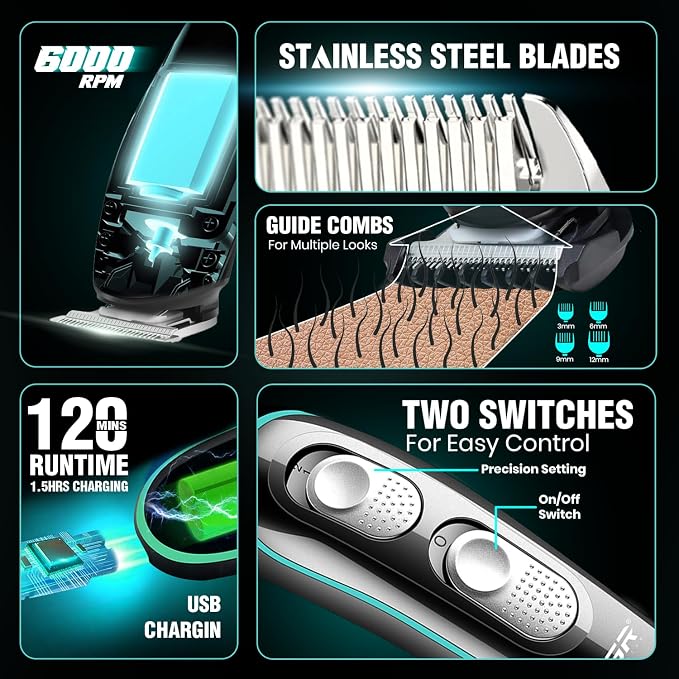 VGR Professional Beard & Hair Trimmer
