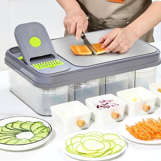 Multifunctional Kitchen Gadget: Vegetable Chopper, Fruit Slicer, and Grater