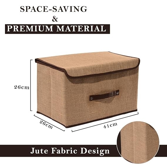 Storage Box with Lid Stackable Foldable Storage Container for Clothes