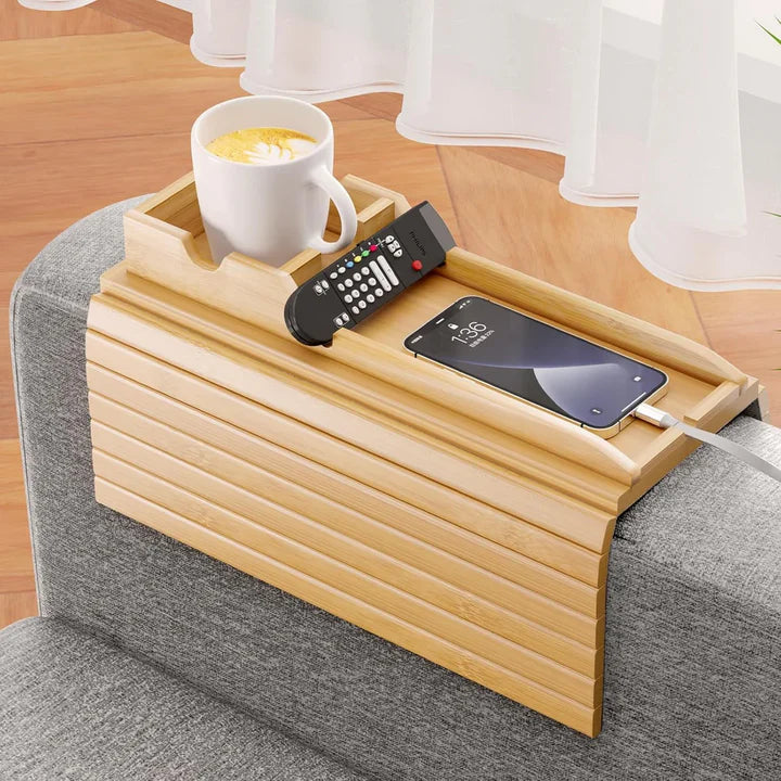 Bamboo Couch Armrest Table