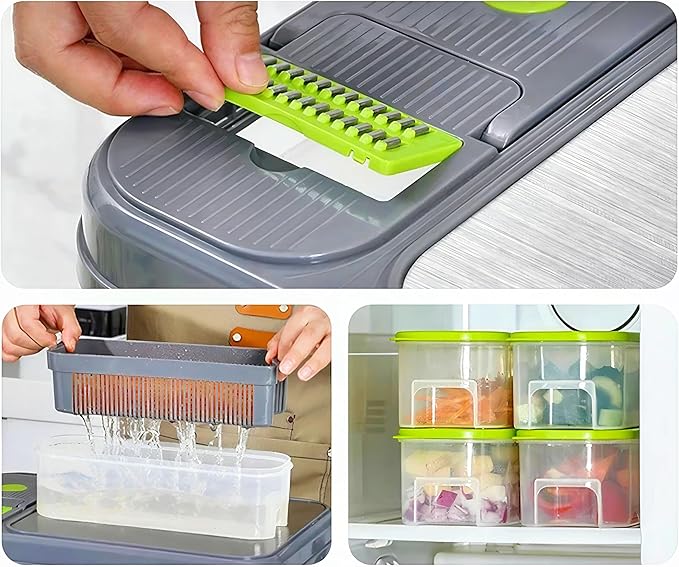 Multifunctional Kitchen Gadget: Vegetable Chopper, Fruit Slicer, and Grater