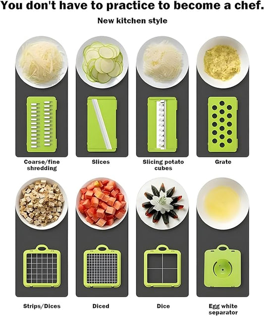 Multifunctional Kitchen Gadget: Vegetable Chopper, Fruit Slicer, and Grater