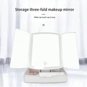 My Fold Away Vanity Mirror With Led & Makeup Storage
