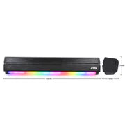 Kisonli LED-913 Portable Rechargeable Battery Powered Soundbar bluetooth gaming colorful light speaker with RGB light (Black)