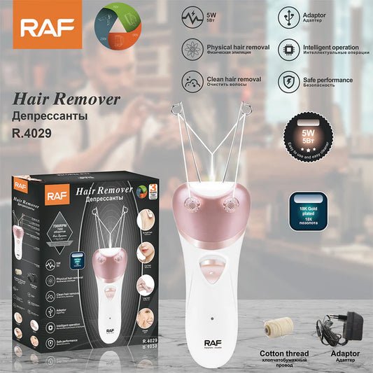 RAF Cordless Cotton Thread Face Epilator Rechargeable