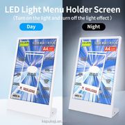 Rechargeable A4 desktop advertising light box Acrylic Flashing Led Table Menu Restaurant Card Display Holder Stand