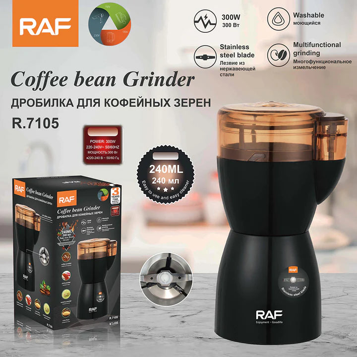 RAF Stainless Steel Blade Coffee Bean Grinder R7105