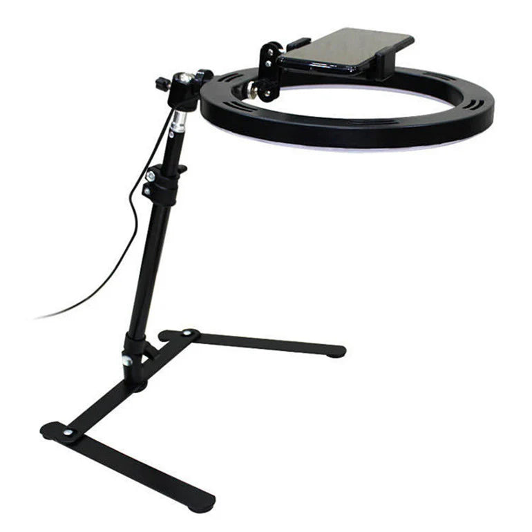 10-Inch Overhead Ring Light for Live Streaming & Video – Dimmable LED with Adjustable Color Temperature