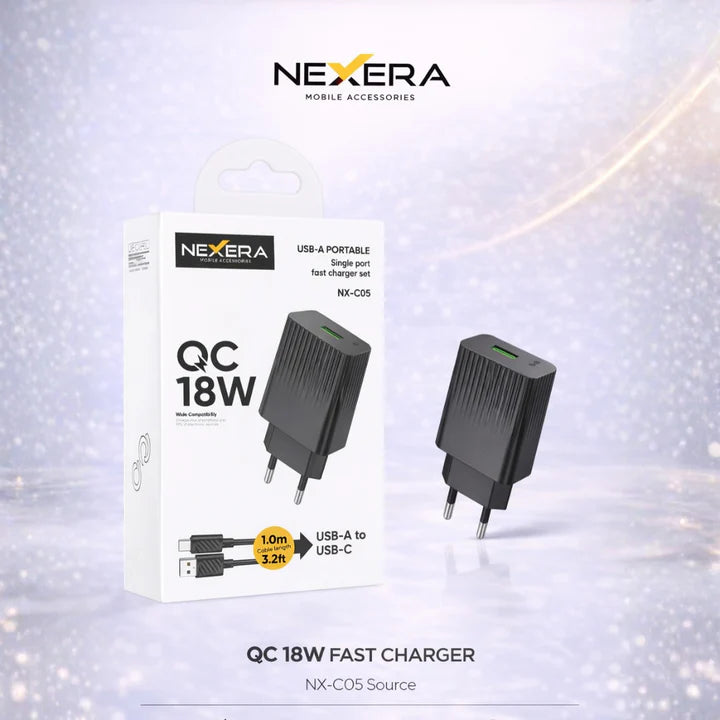 NEXERA 18W Fast Charger Adapter With Cable