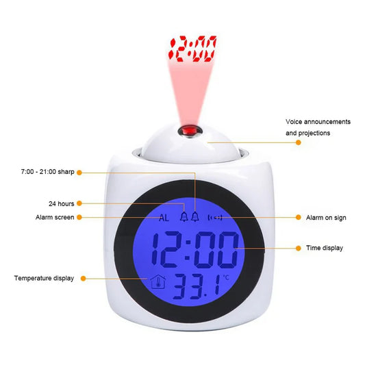 Smart Alarm Projection Alarm Clock