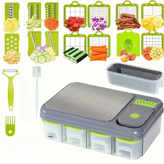 Multifunctional Kitchen Gadget: Vegetable Chopper, Fruit Slicer, and Grater