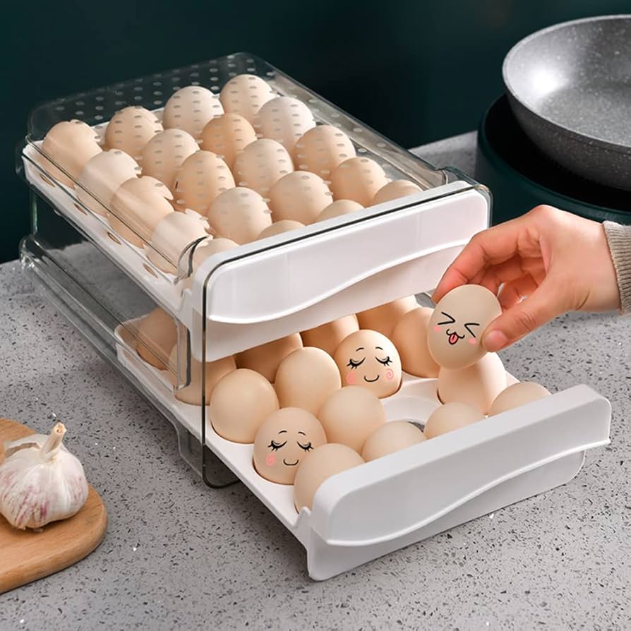 60-Egg Refrigerator Storage Container – BPA-Free Organizer